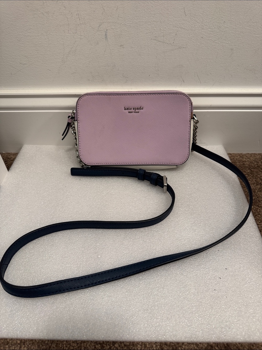 Kate Spade New York Cameron Double Zip Small Crossbody Bag in Lavender Mist